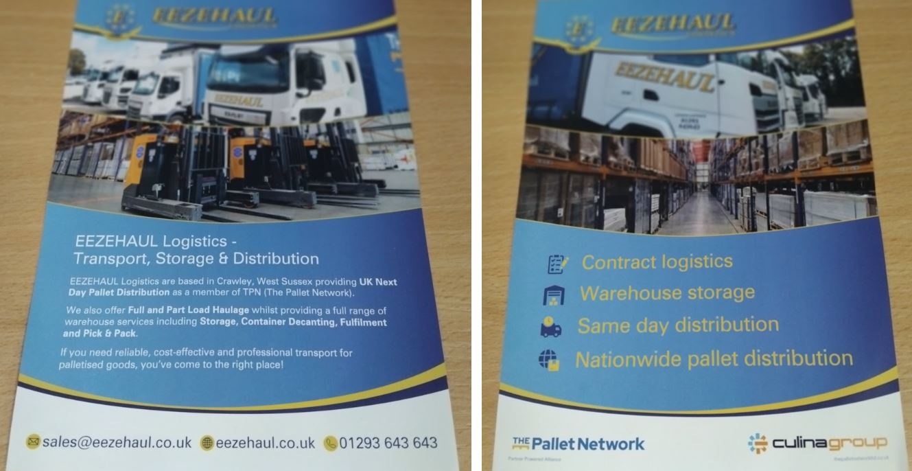 Eezehaul A5 flyers