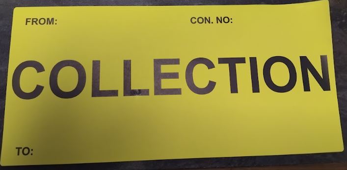Reference yellow collection label
